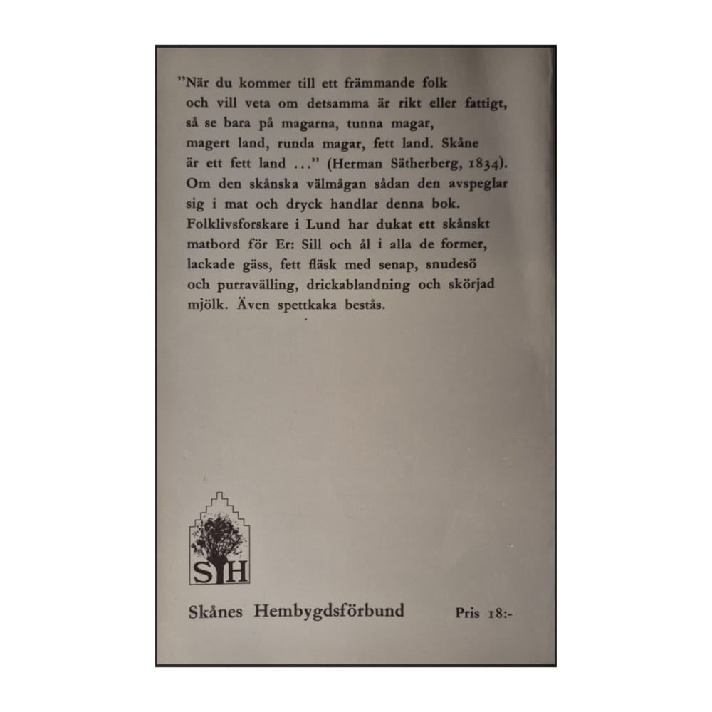Skånska Matvanor
