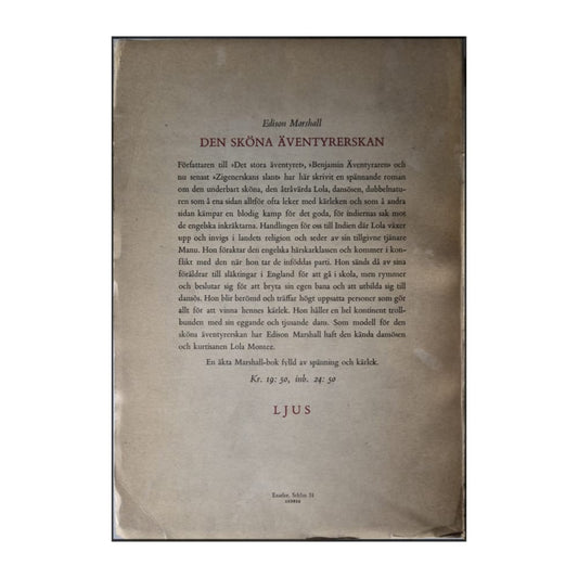 Edison Marshall: Den Sköna Äventyrerskan