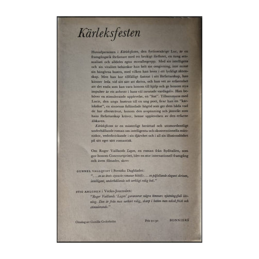 Roger Vailland: Kärleksfesten
