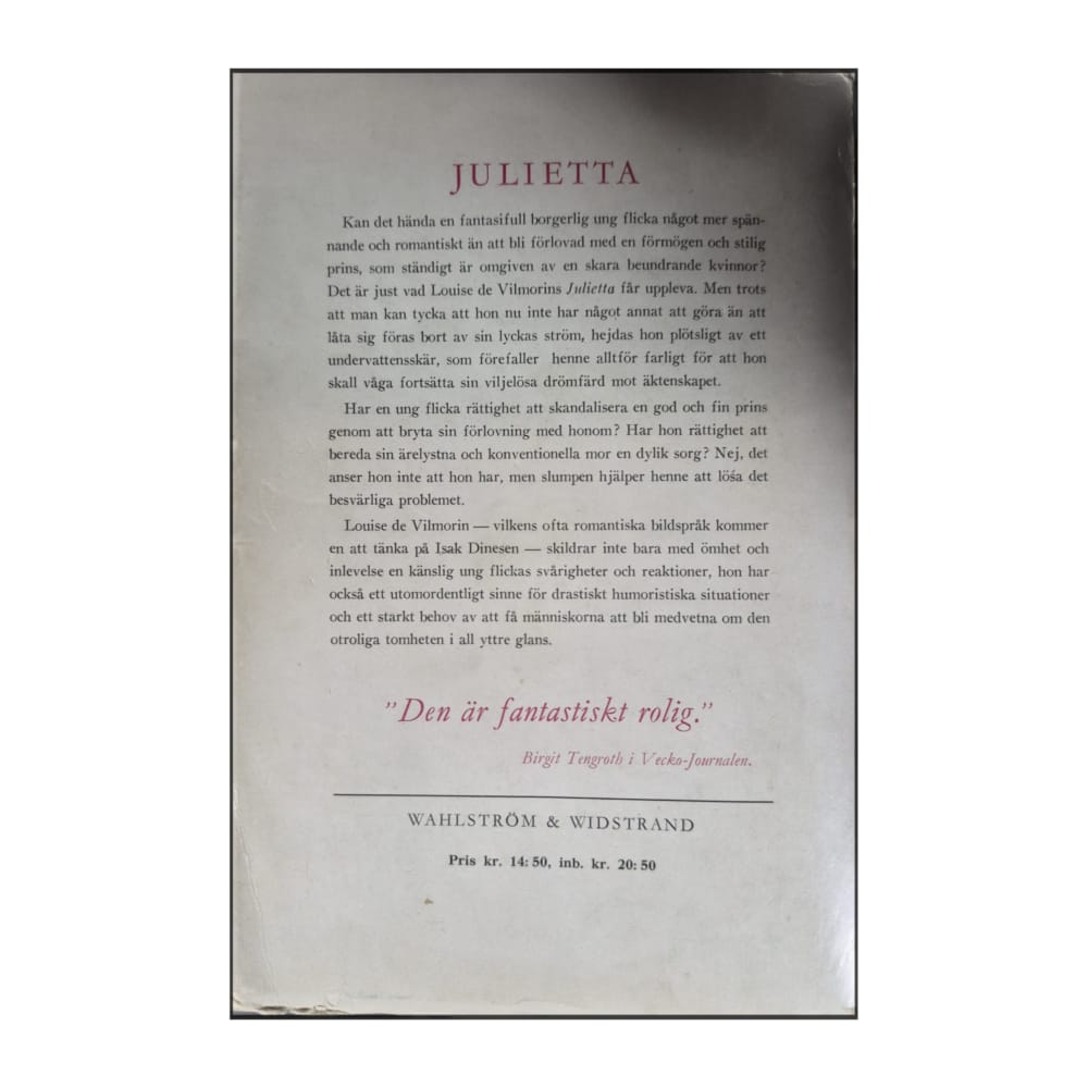 Louise De Vilmorin: Julietta