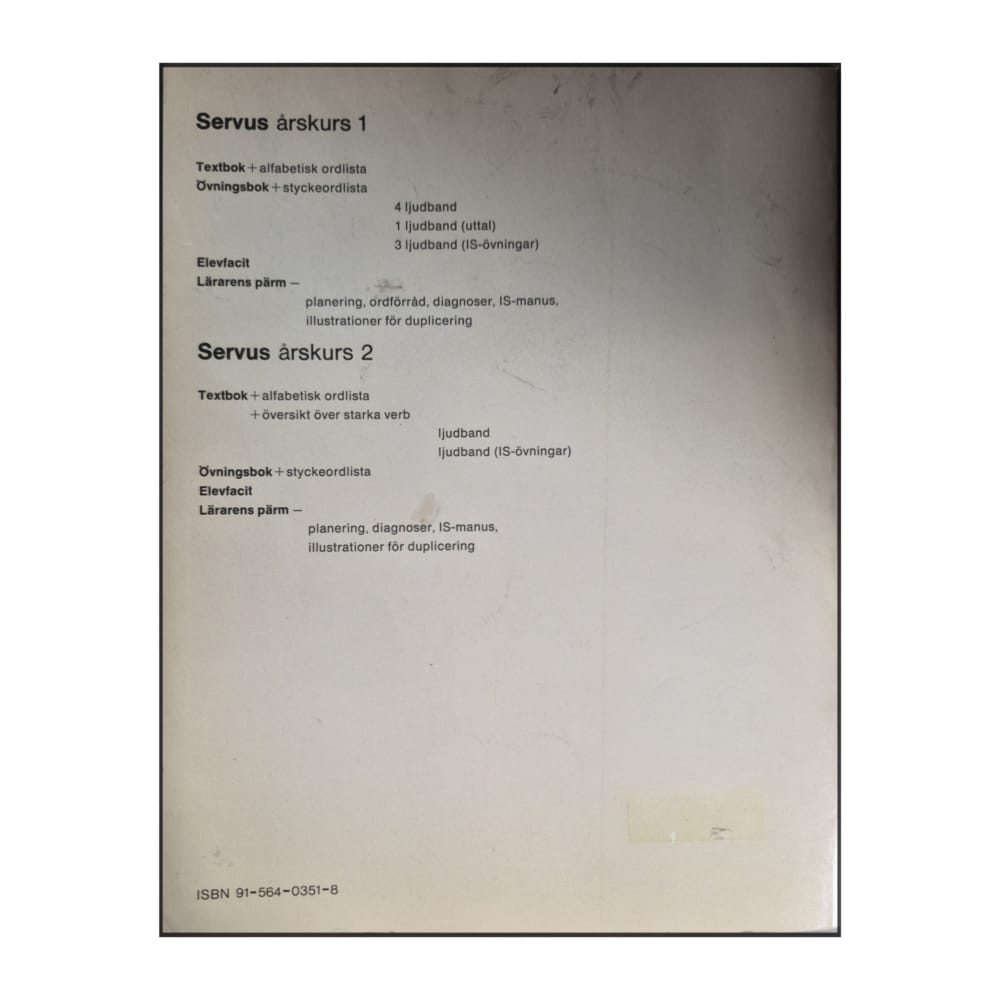 Servus: Textbok 1