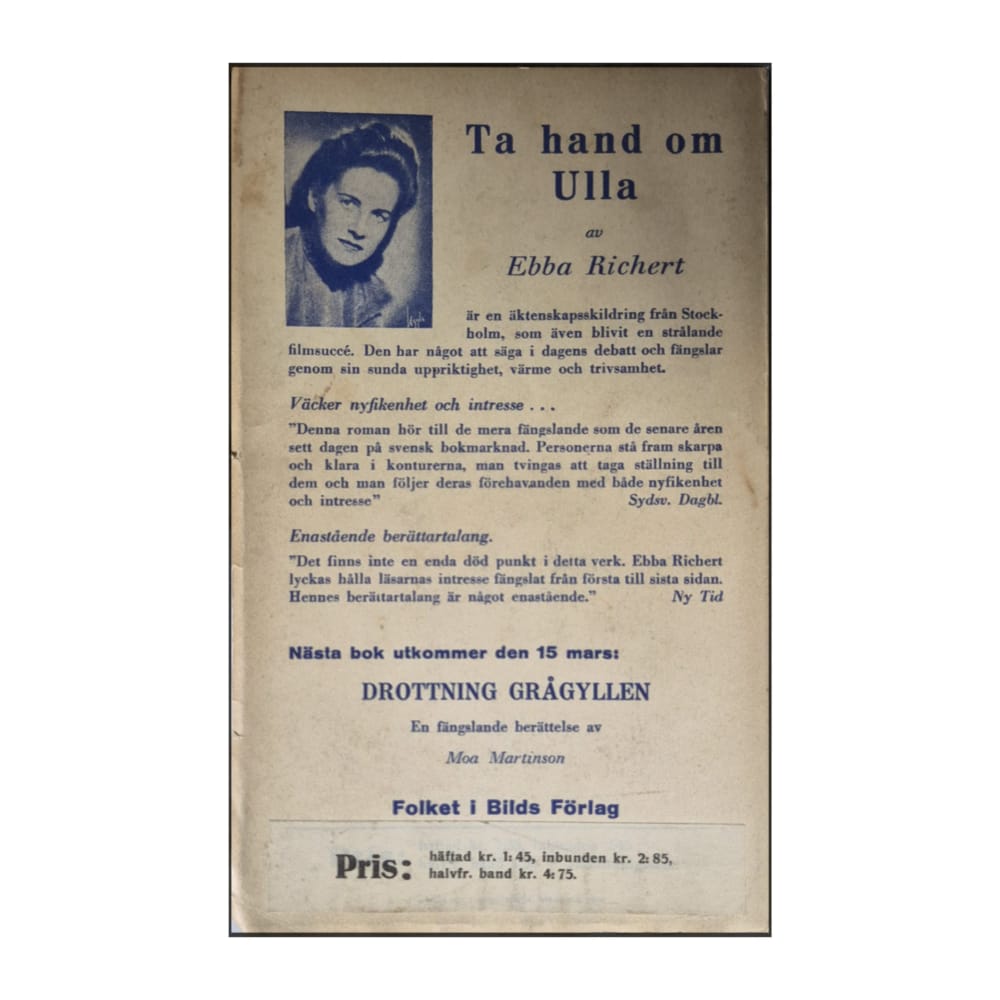 Ebba Richert: Ta Hand Om Ulla