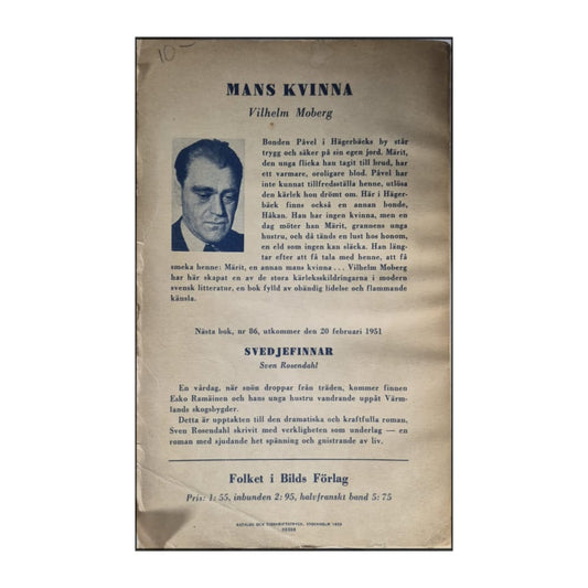 Vilhelm Moberg: Mans Kvinna