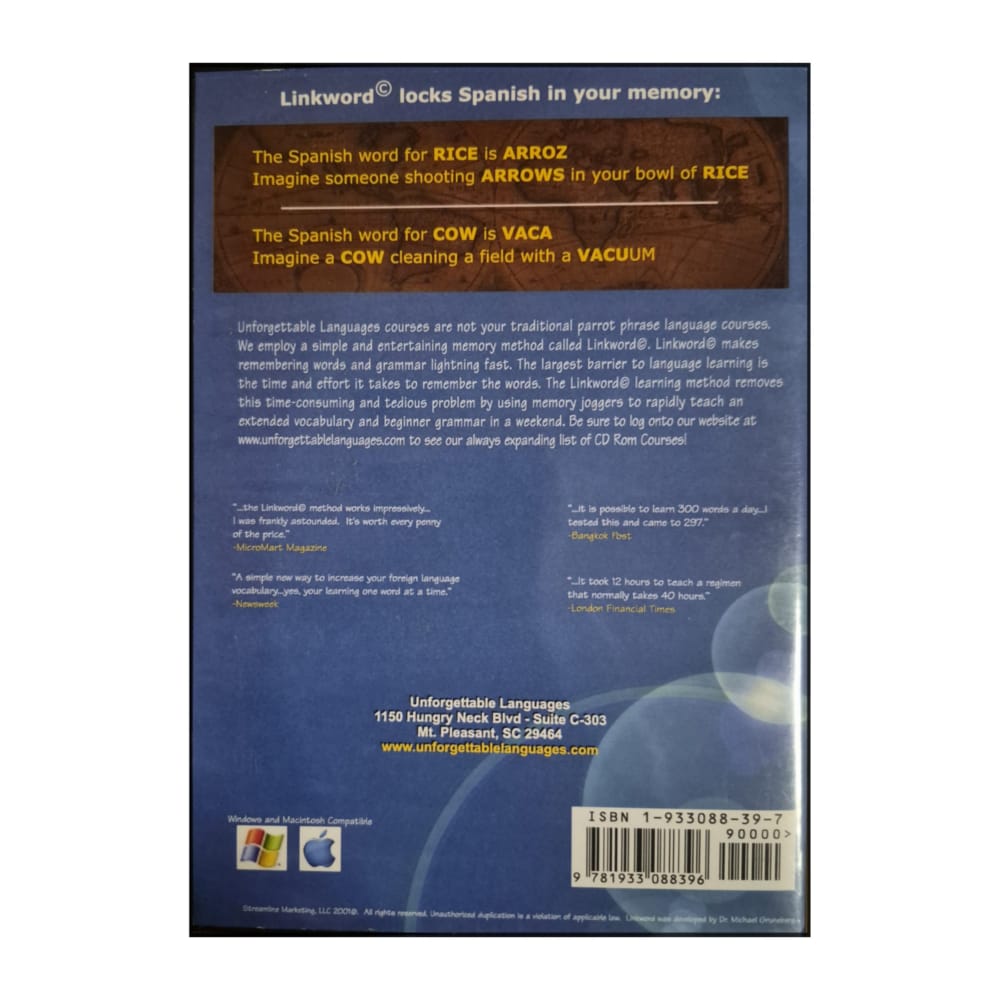 Michael M. Gruneberg: Unforgettable Languages: Linkword Spanish European