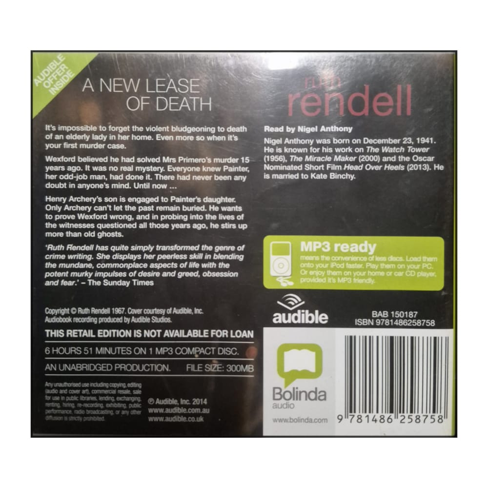 Ruth Rendell: A New Lease Of Death
