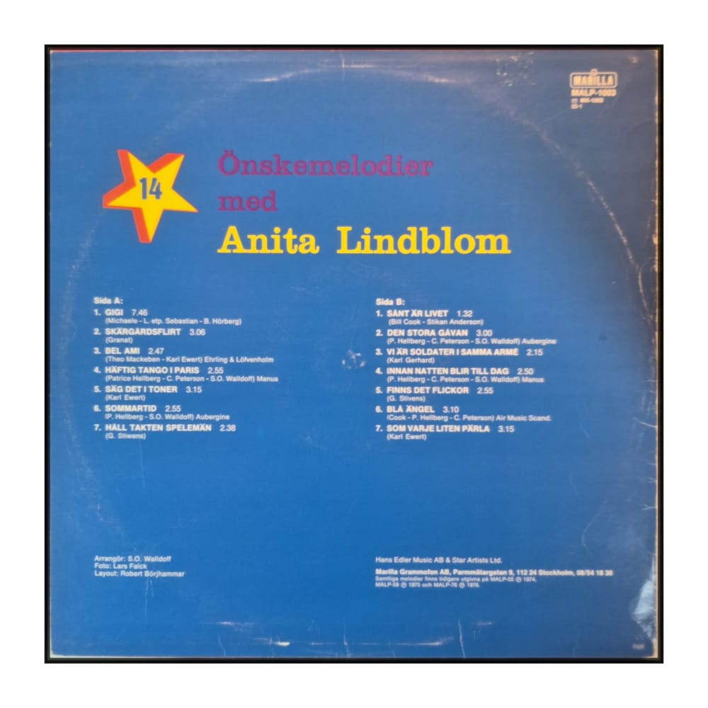 Anita Lindblom: Önskemelodier - Sånt Är Livet