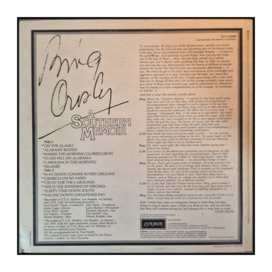 Bing Crosby: A Southern Memoir