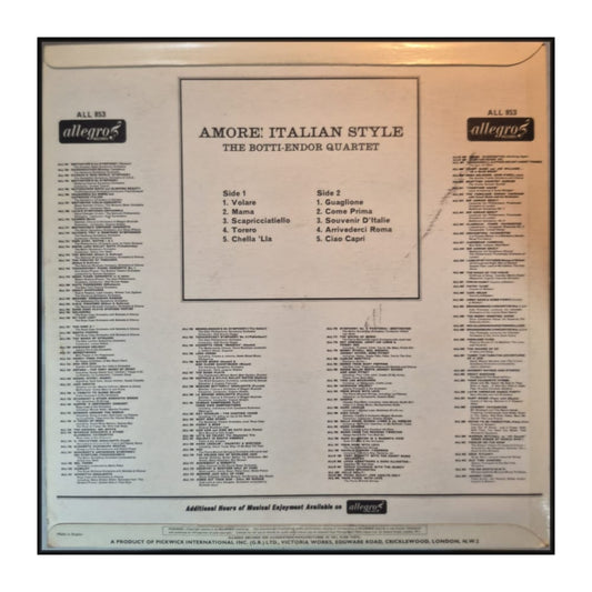The Botti-Endor Quartet: Amore! Italian Style