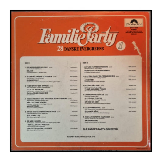 Ole Andre'S Party-Orkester: Familie Party 1 - 28 Danske Evergreens