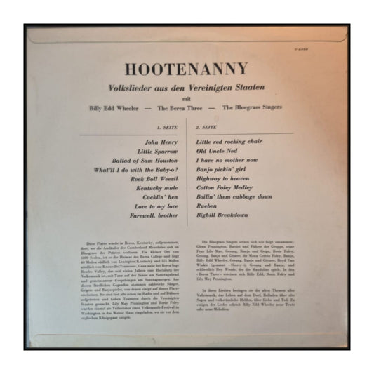 Hootenanny: Volkslieder Aus Den Vereinigten Staaten