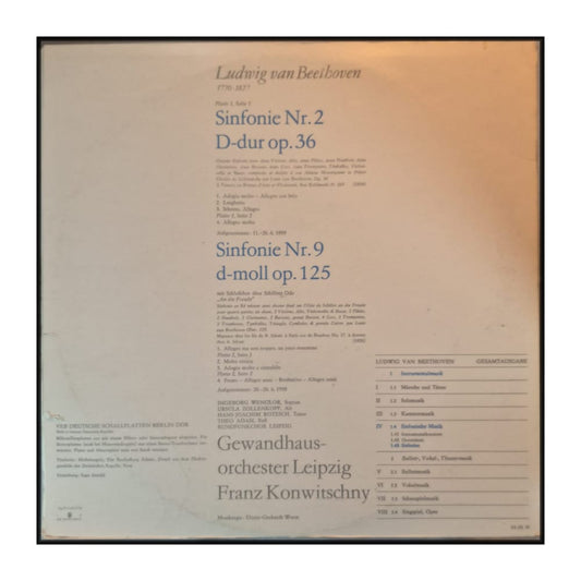Franz Konwitschny: Beethoven: Sinfonie Nr. 9 & Sinfonie Nr. 2