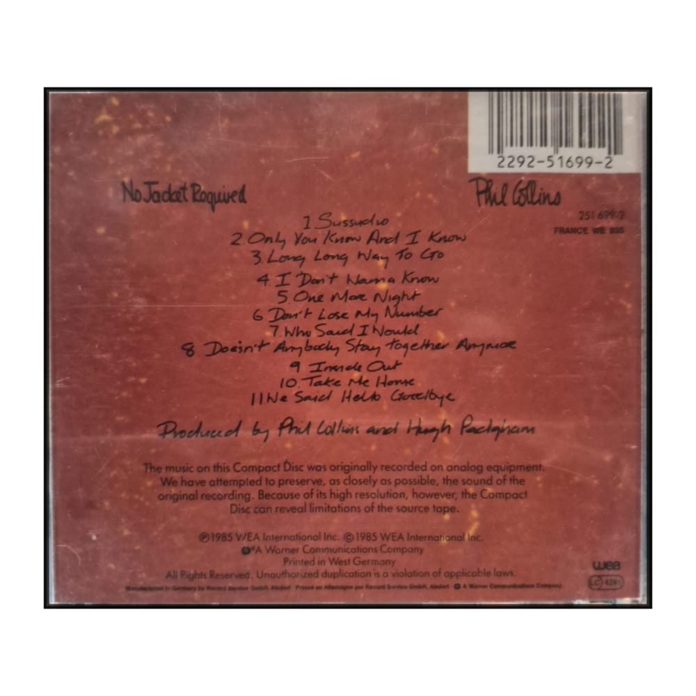 Phil Collins: No Jacket Required