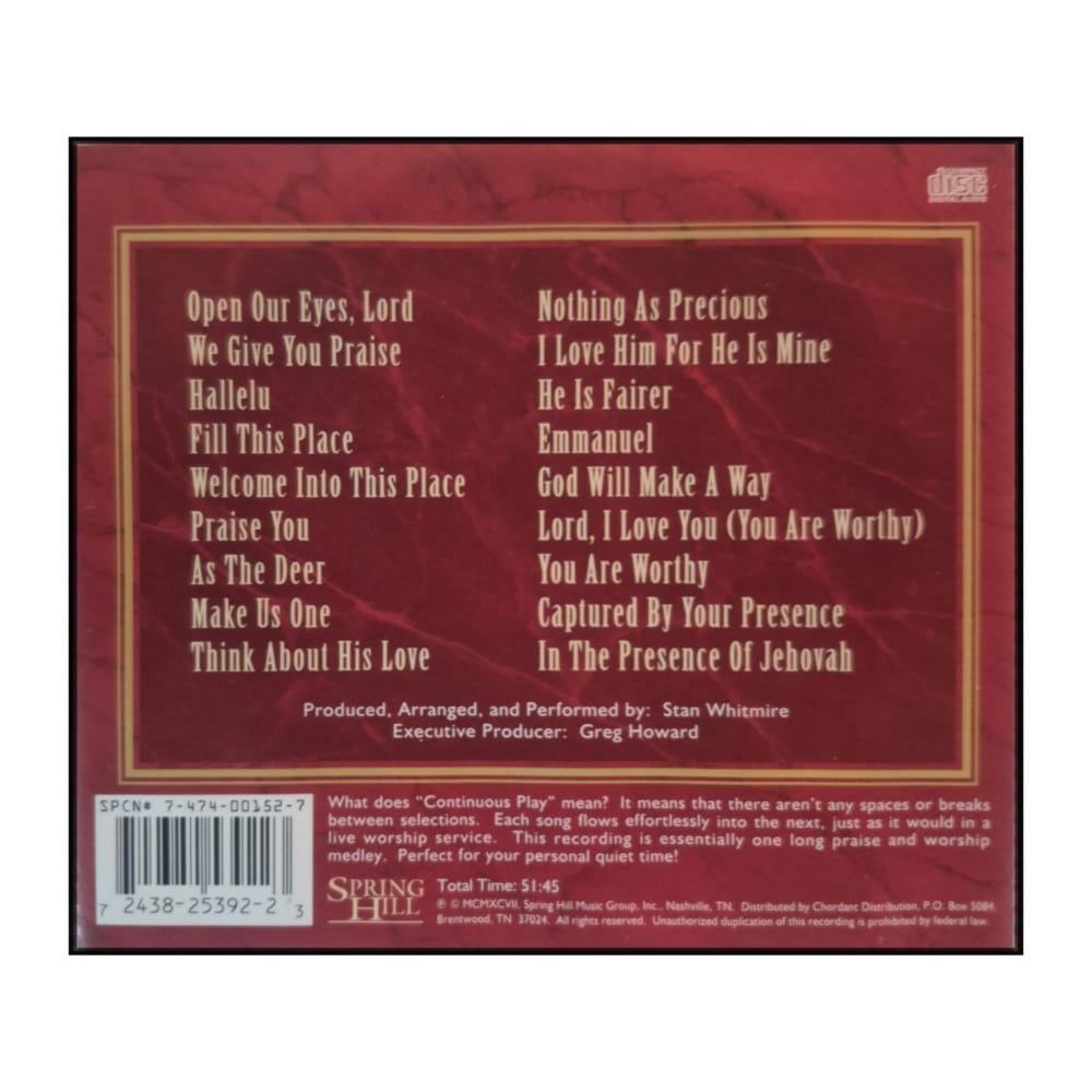 Stan Whitmire: Piano Praise And Worship