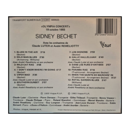 Sidney Bechet: Olympia Concert 19 Octobre 1955