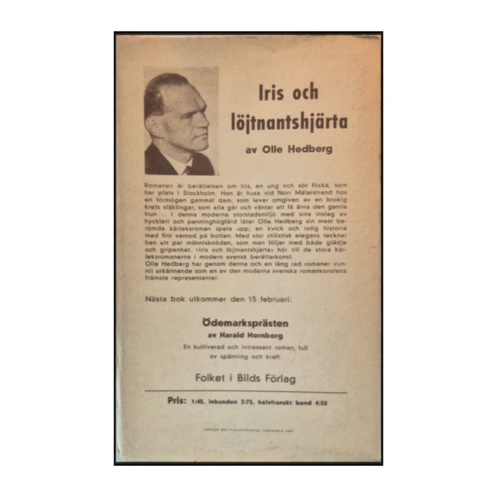 Olle Hedberg: Iris Och Löjtnantshjärta