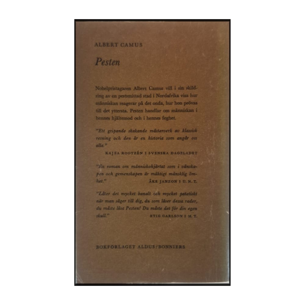 Albert Camus: Pesten