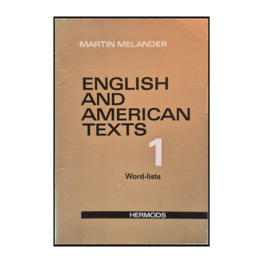 Martin Melander: English And American Texts 1