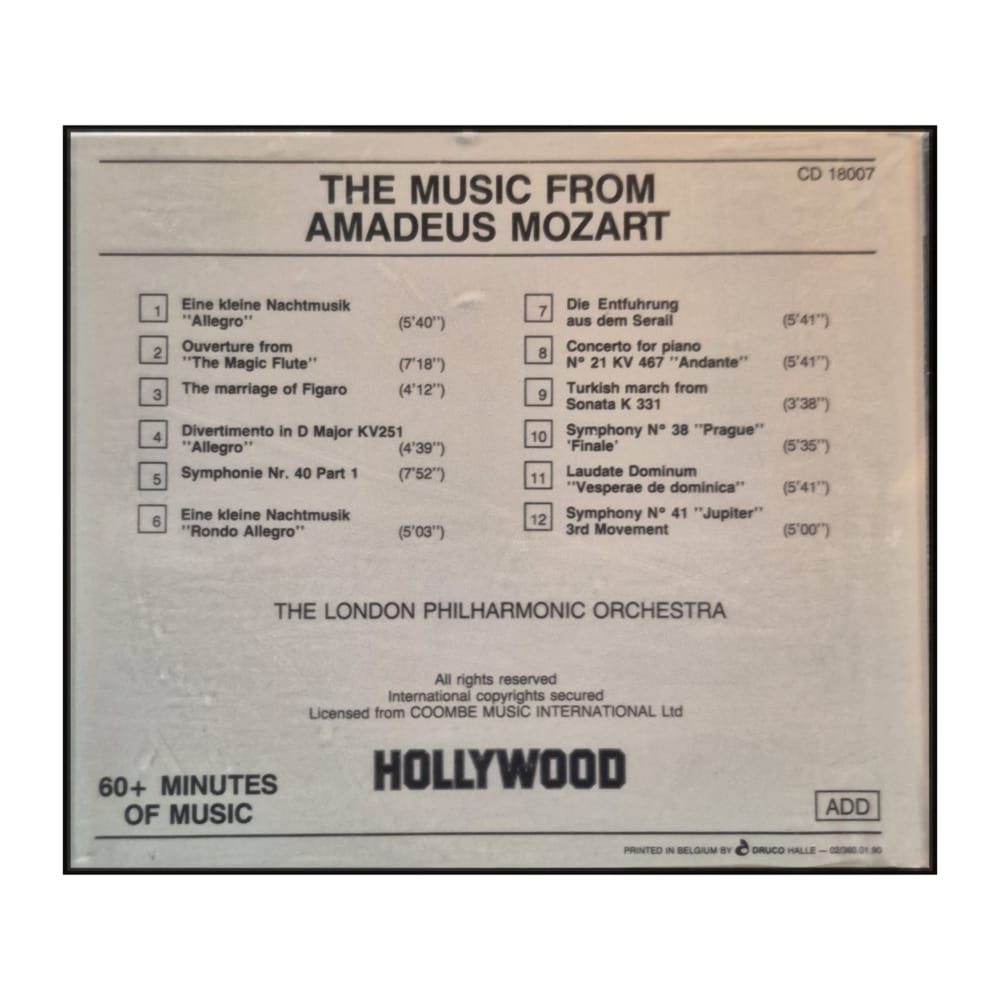 London Philharmonic Orchestra: The Music From Amadeus Mozart