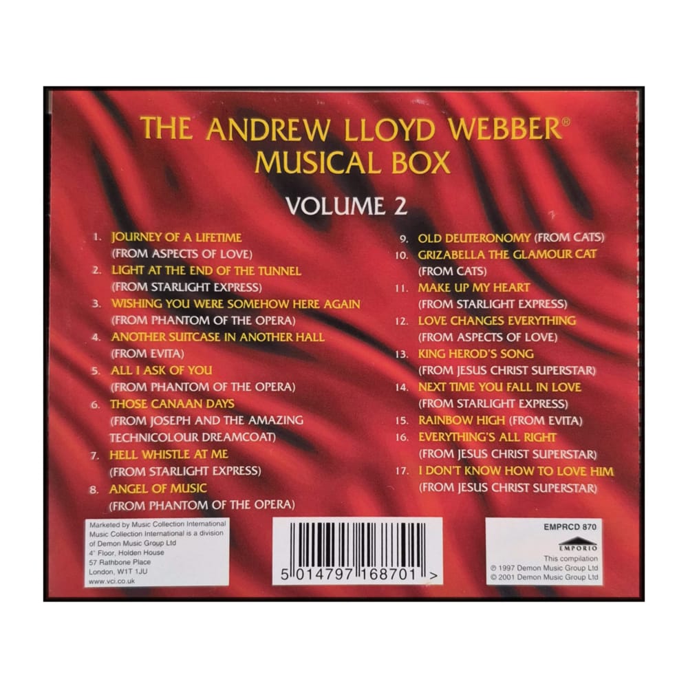 Andrew Lloyd Webber Musical Box V2