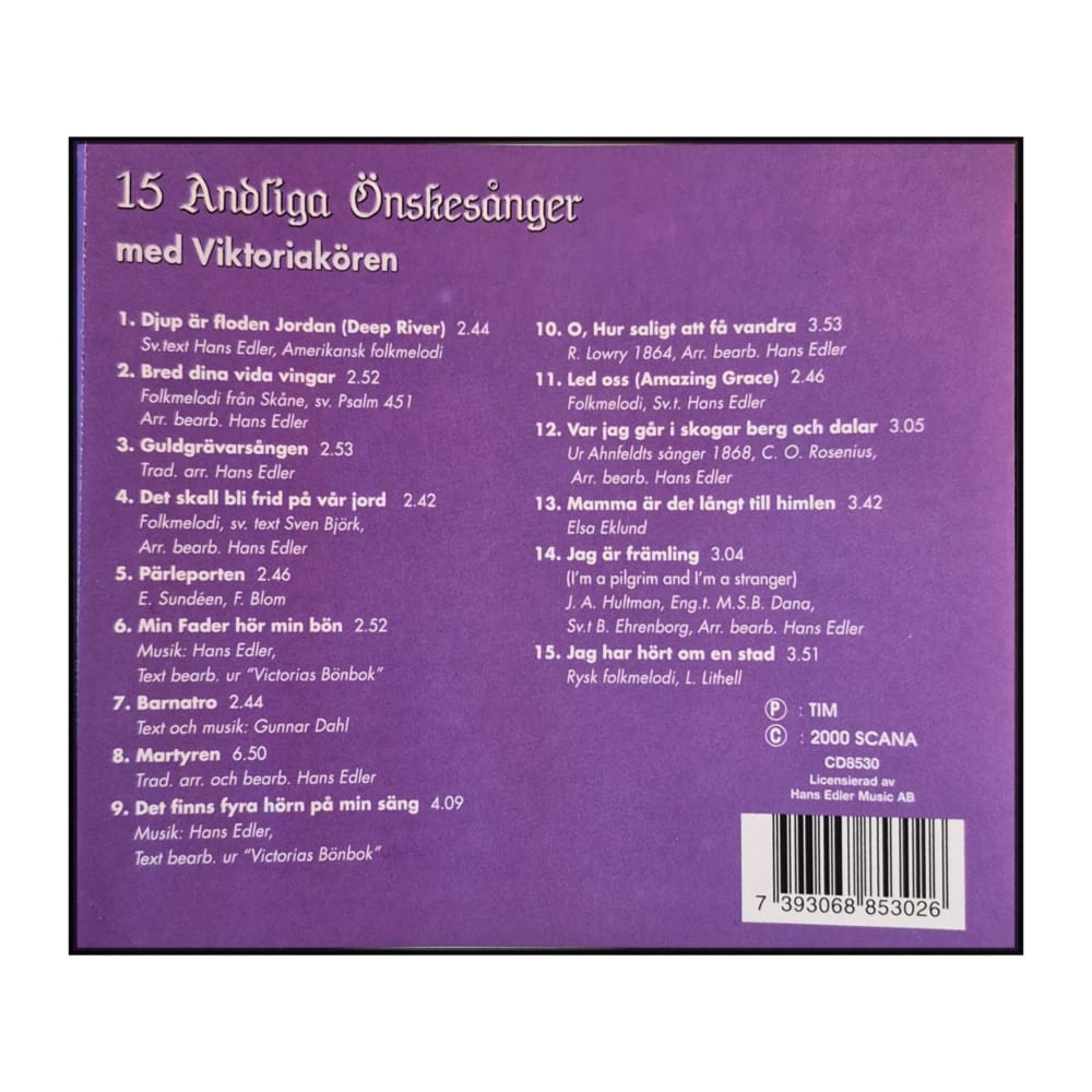 Viktoriakören: 15 Andliga Önskesånger