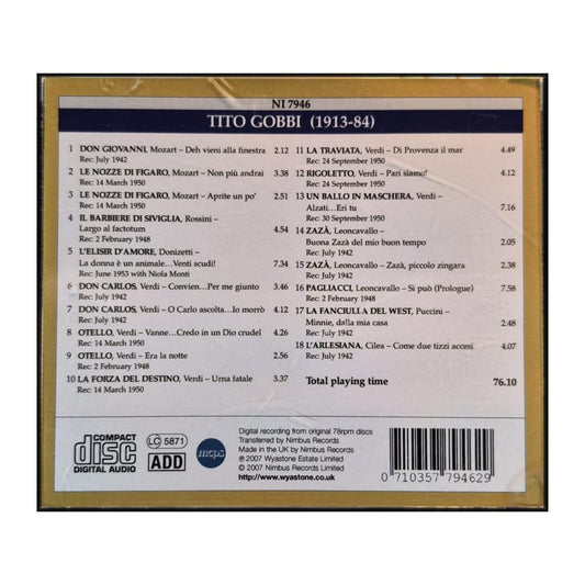 Tito Gobbi: Prima Voce
