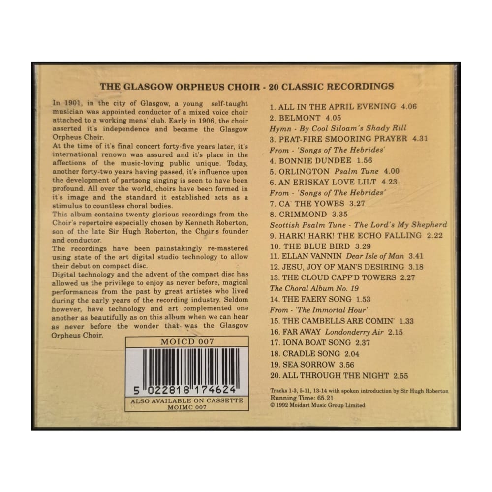 The Glasgow Orpheus Choir: 20 Classic Recordings
