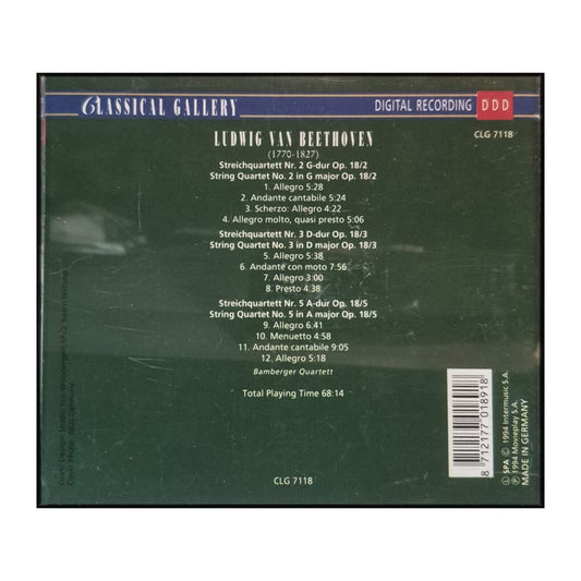 Ludwig Van Beethoven: String Quartets Nos. 2+3+5