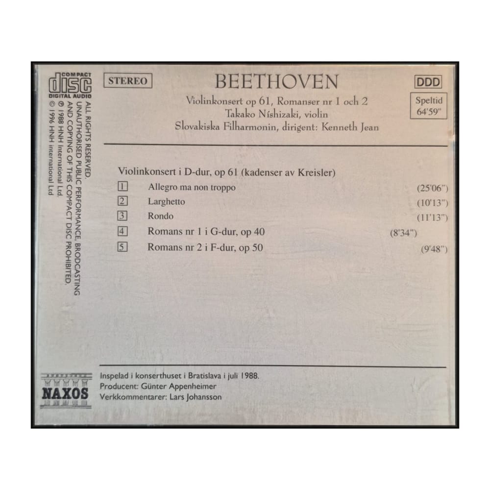 Ludwig Van Beethoven: Violinkonzert Disc-2
