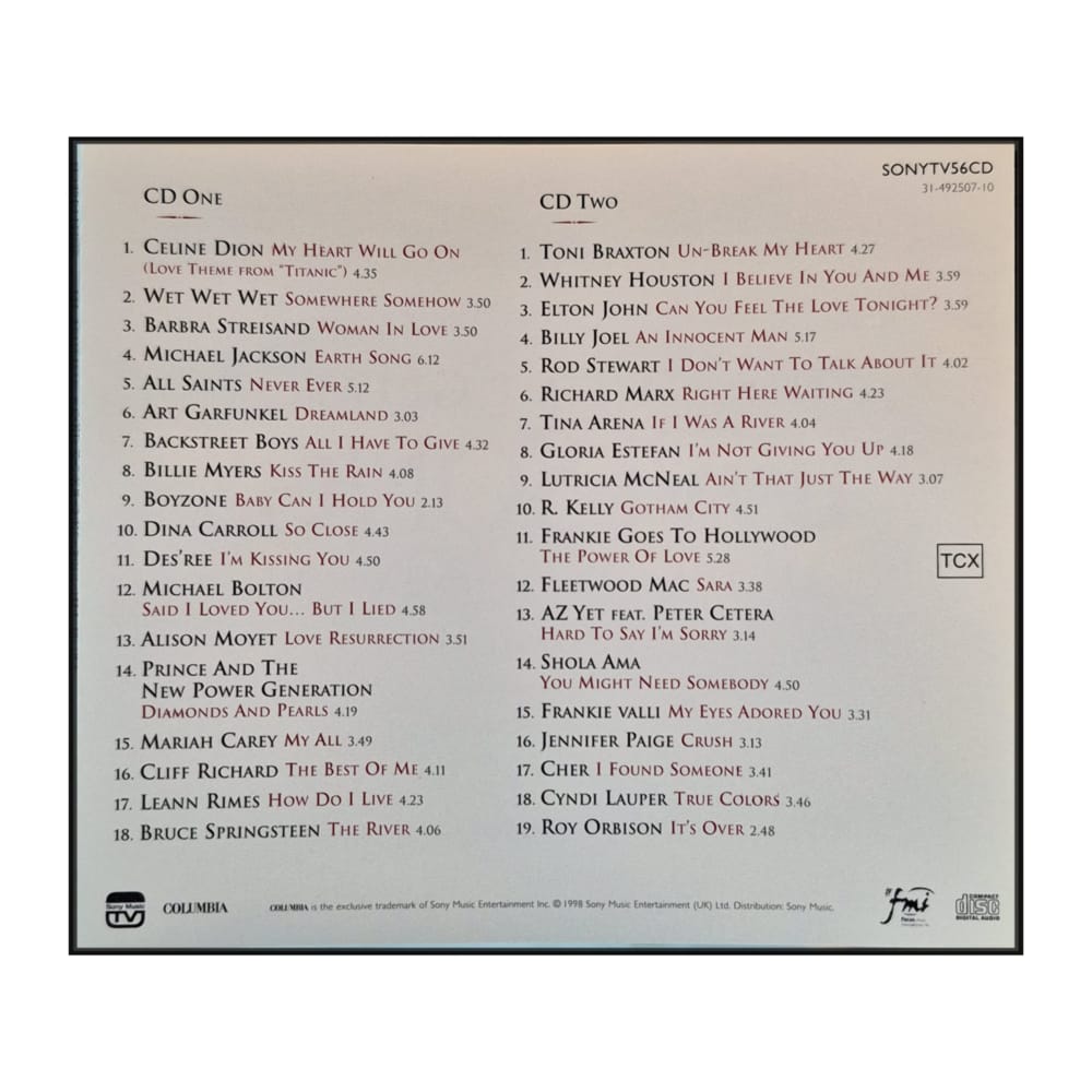 Love Songs: The All Time Greatest Of The 1960-1990 V3