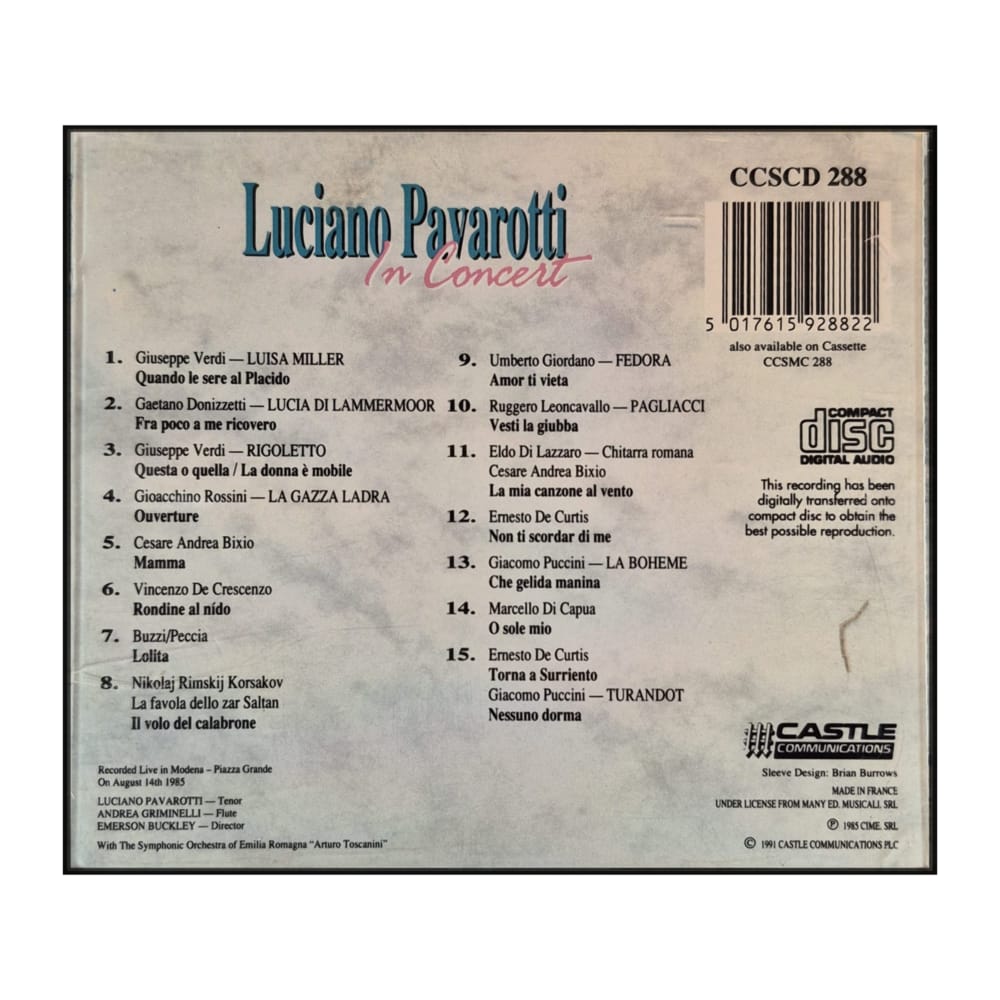Luciano Pavarotti: In Concert