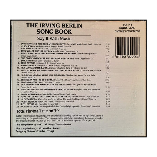 Irving Berlin: Song Book: Say It With Music