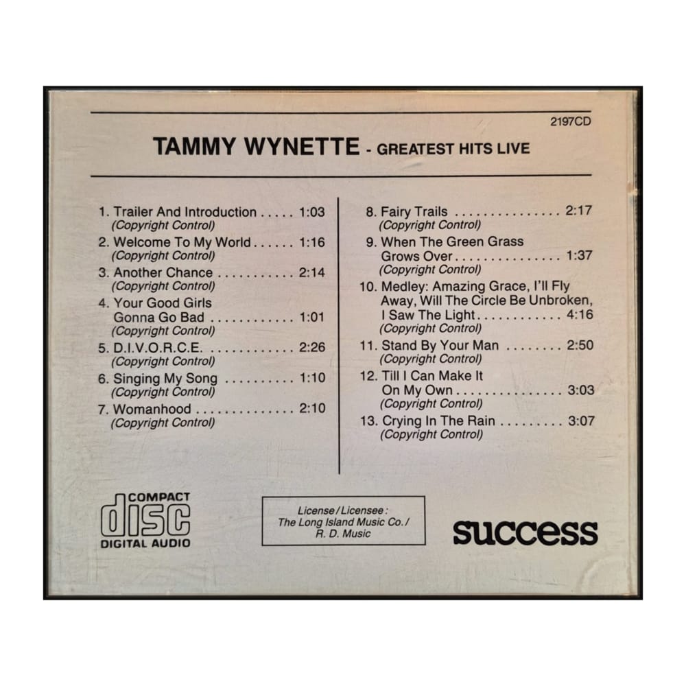 Tammy Wynette: Greatest Hits – Live
