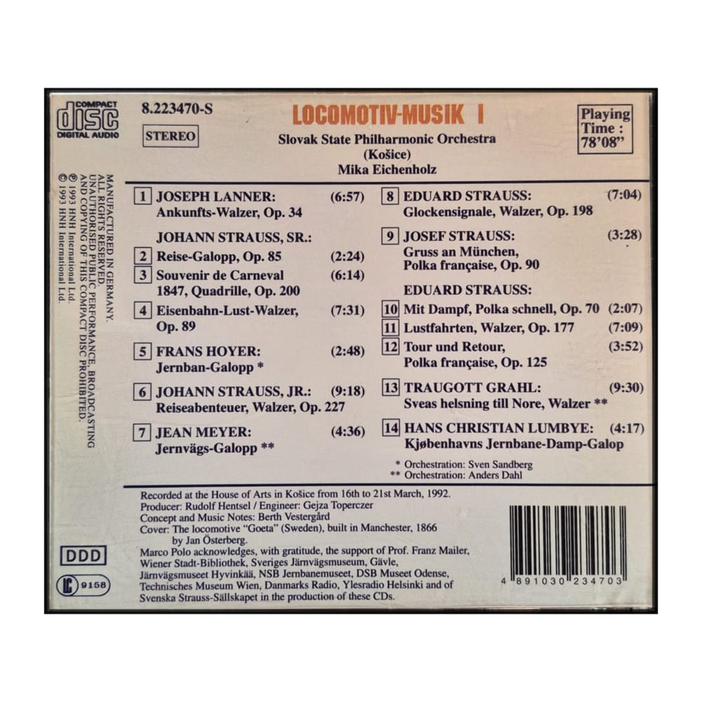 Locomotiv-Musik 1: Graltl • Hoyer • Lanner • Lumbye • Meyer • Strauss