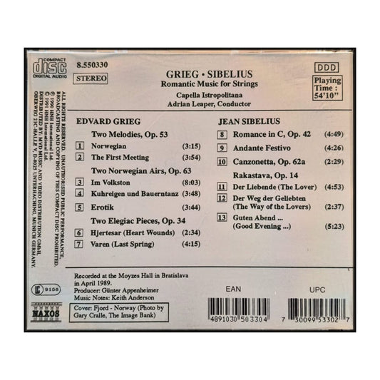 Grieg & Sibelius: Romantic Music For Strings