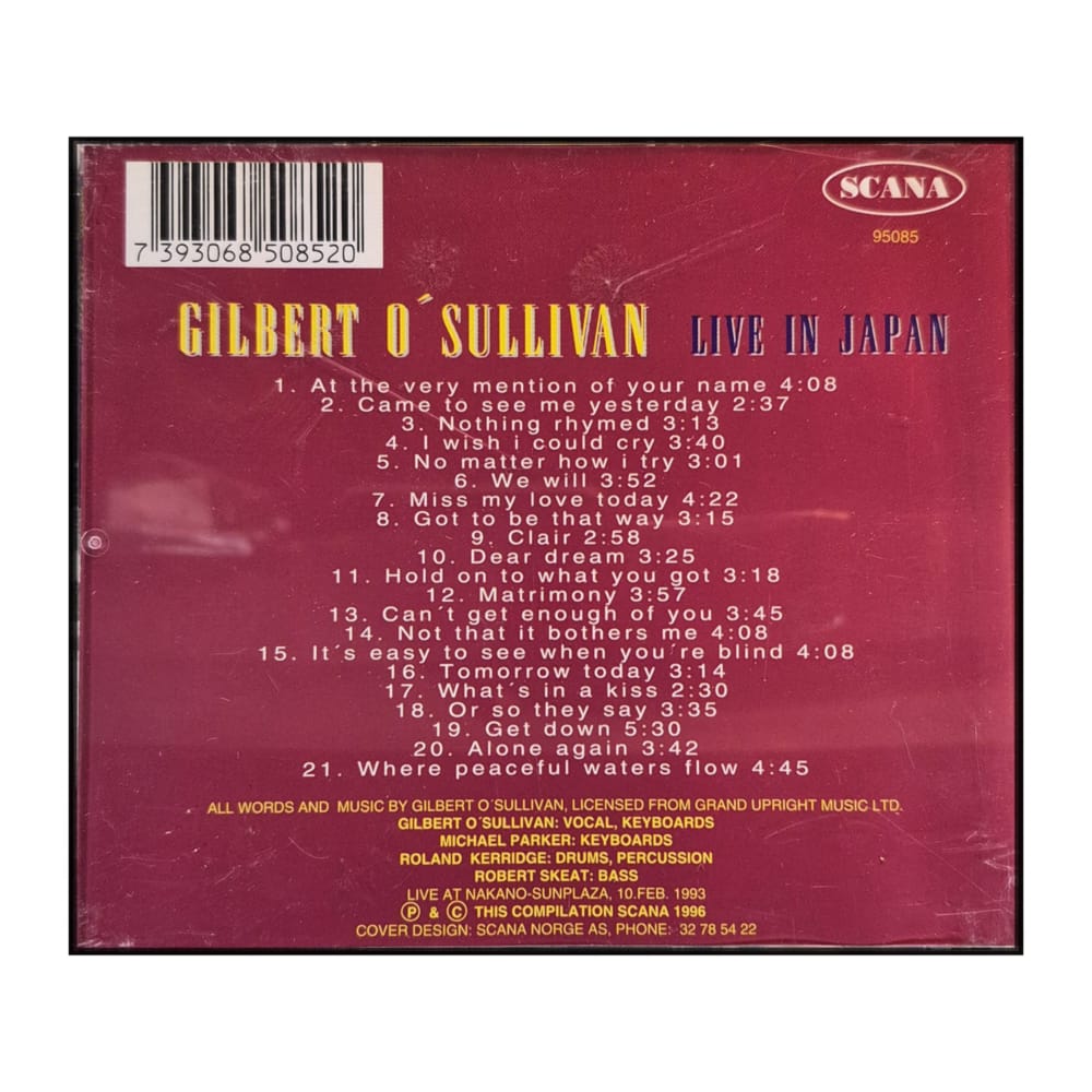 Gilbert O'Sullivan: Live In Japan