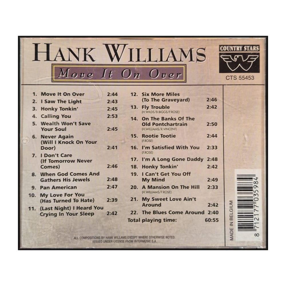 Hank Williams: Move It On Over