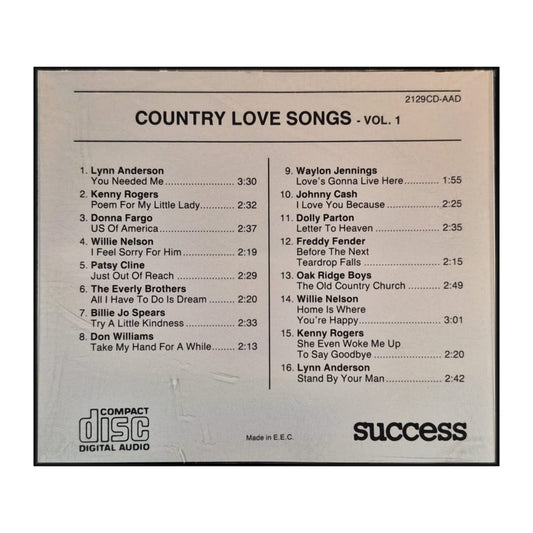 Country Love Songs V1