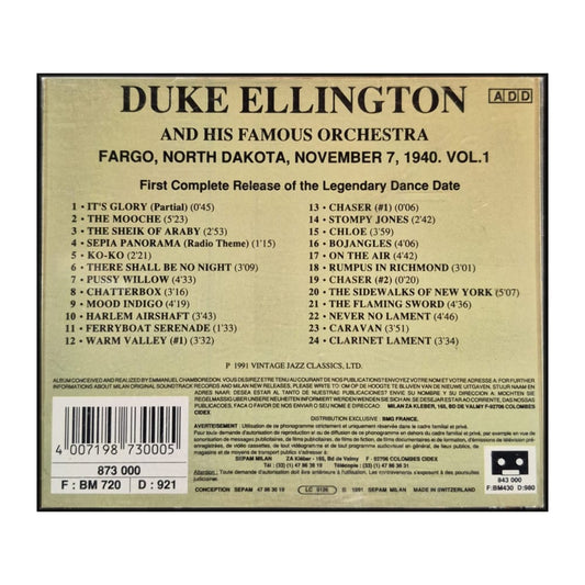 Duke Ellington And His Famous Orchestra: Fargo, North Dakota 1940-11-07 V1