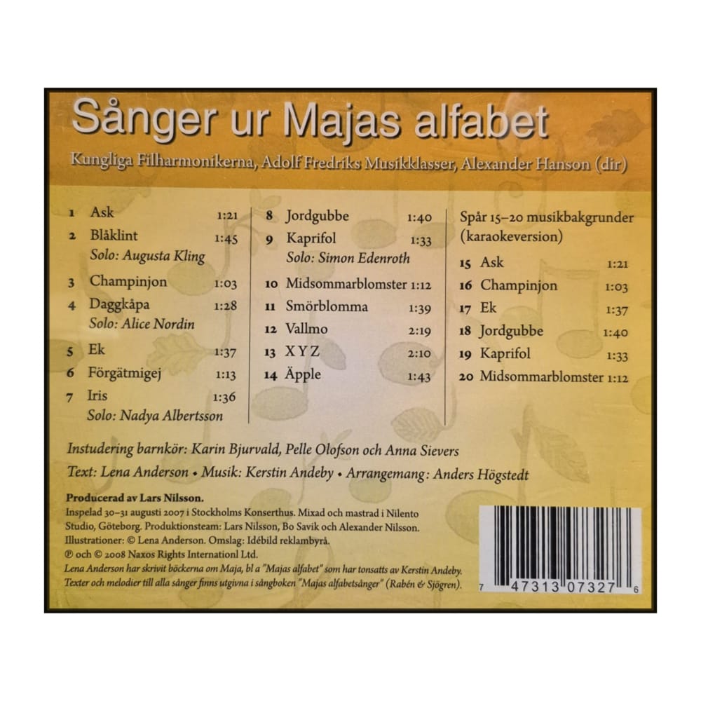 Majas Alfabet: Sånger Ur