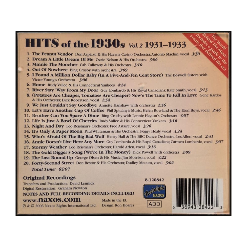 Hits Of The 1930S V2 1931–1933