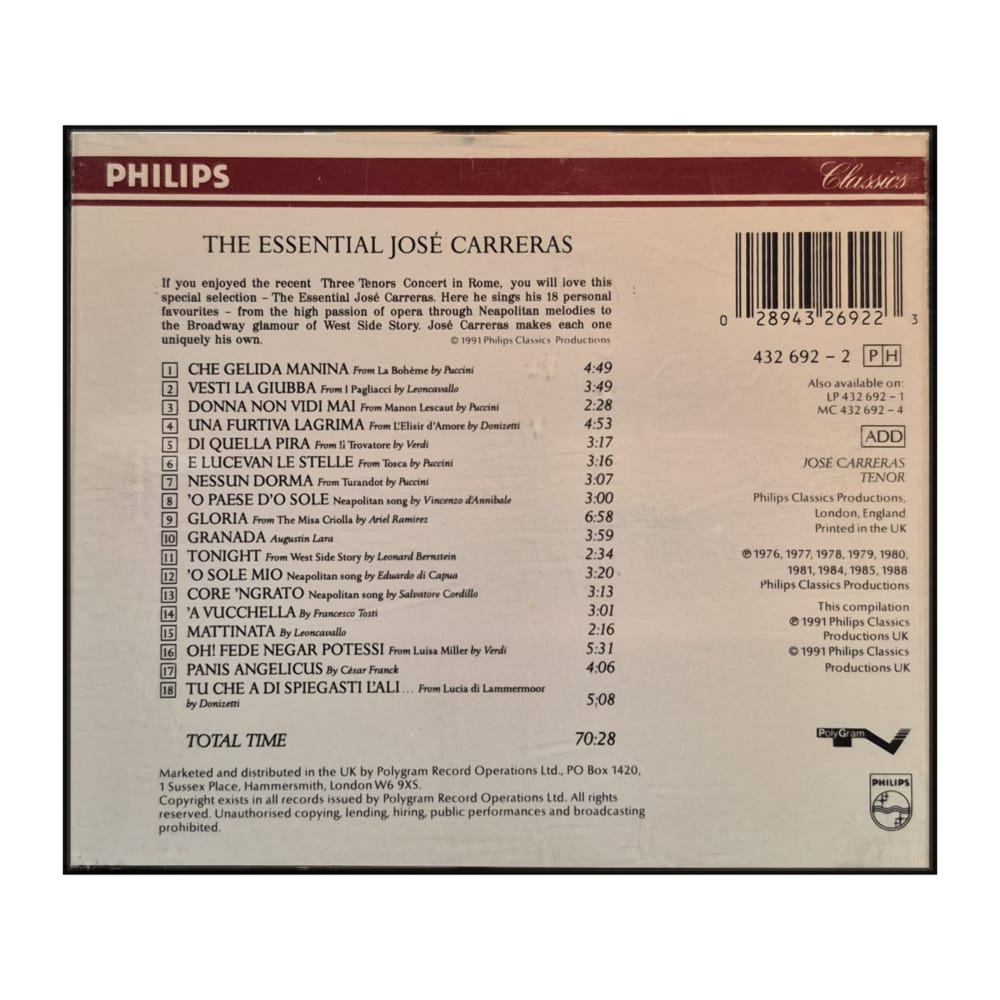 Jose Carreras: The Essential