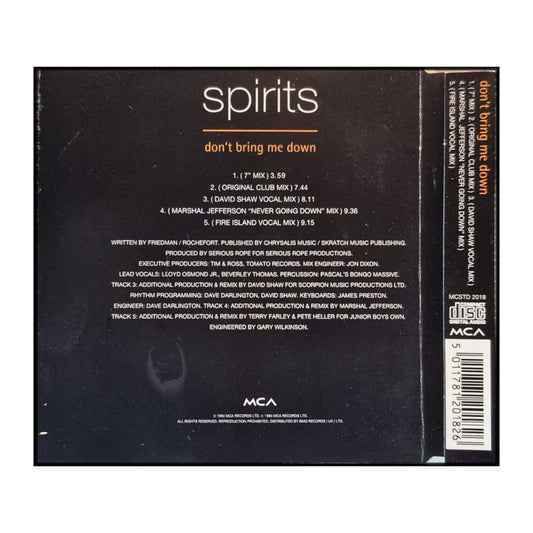 Spirits: Don'T Bring Me Down