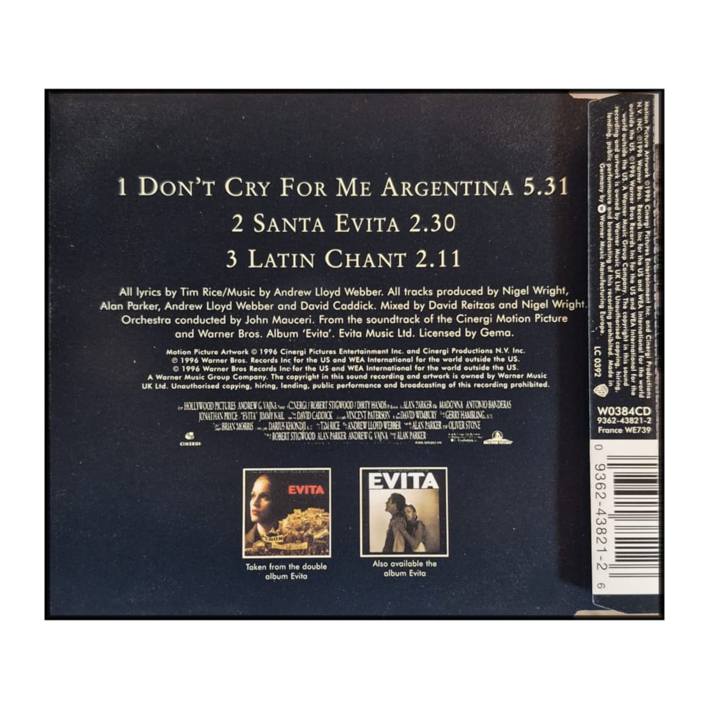 Madonna: Don'T Cry For Me Argentina – Evita