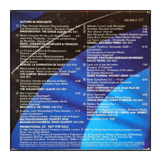 Decca: Autumn 96 Highlights