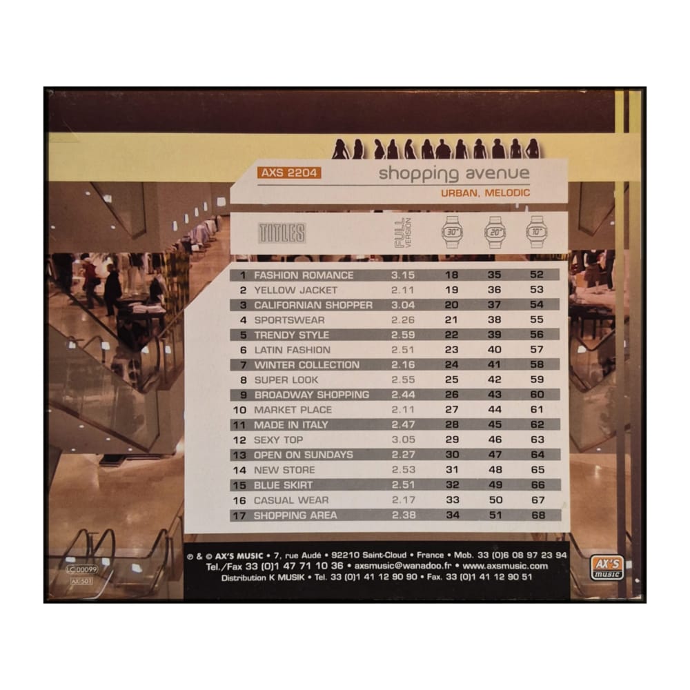 Axs 2204: Shopping Avenue