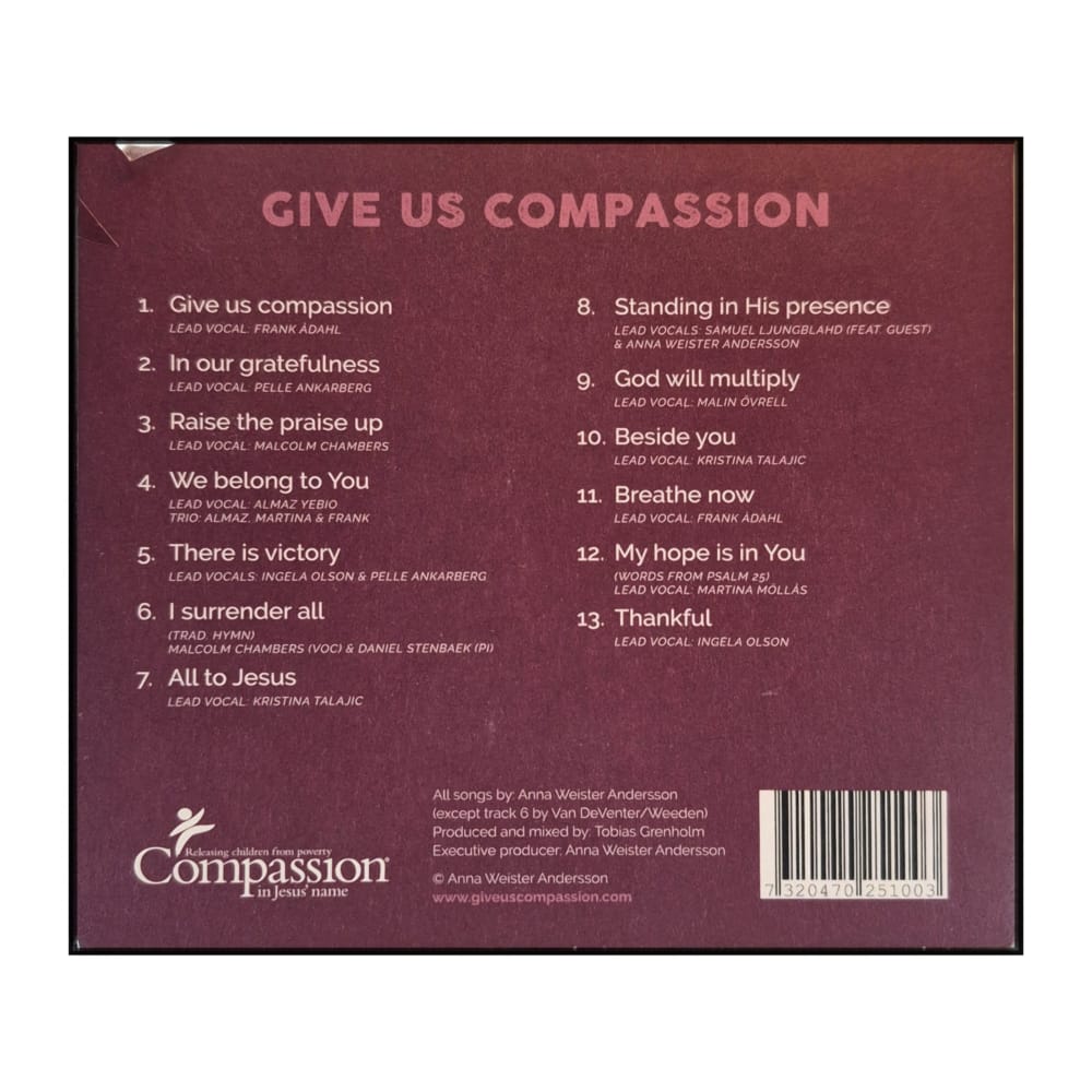 Anna Weister Andersson & One In Christ: Give Us Compassion