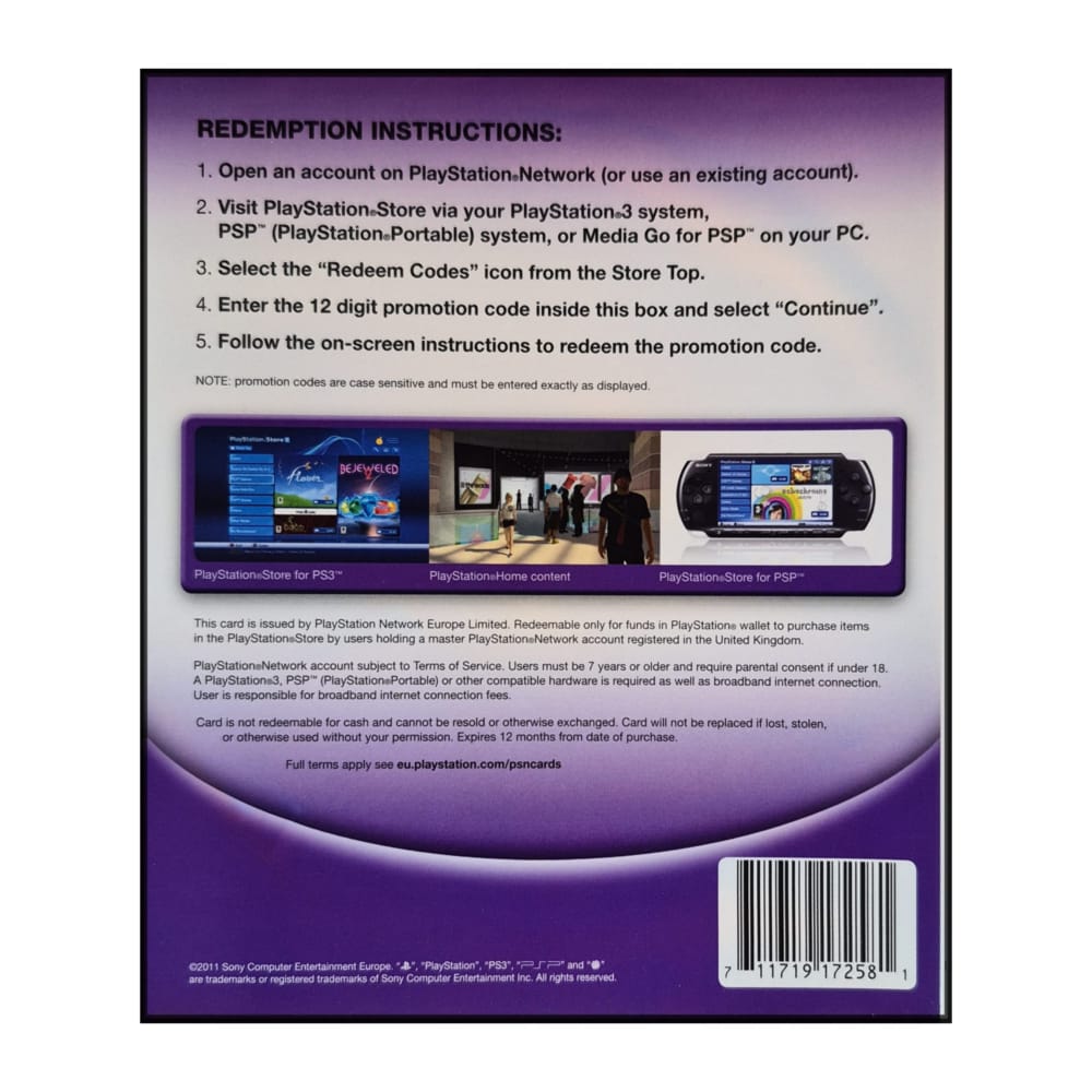 Playstation Network £25 Card