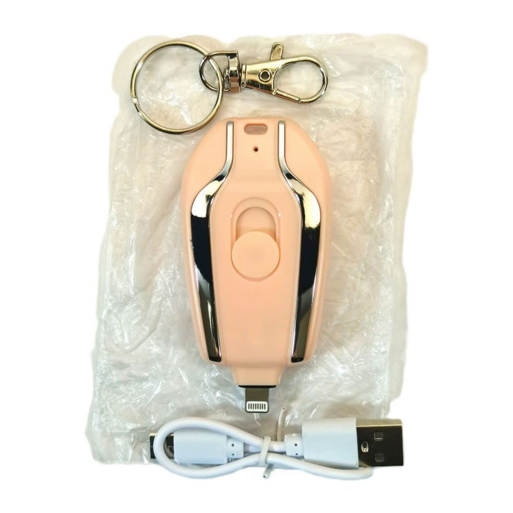 Keychain Emergency Charger: Lightning (Pink)