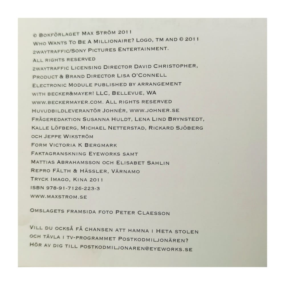 Postkodmiljonär - Interactive Book