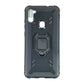 Samsung Galaxy A11/A115: Case (Black) Stand + Screen Protector
